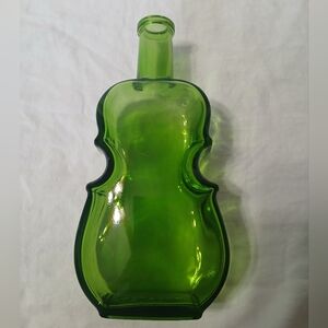 Antique Wheaton Guitar-Shaped Bottle – Green Glass, Wheaton NJ